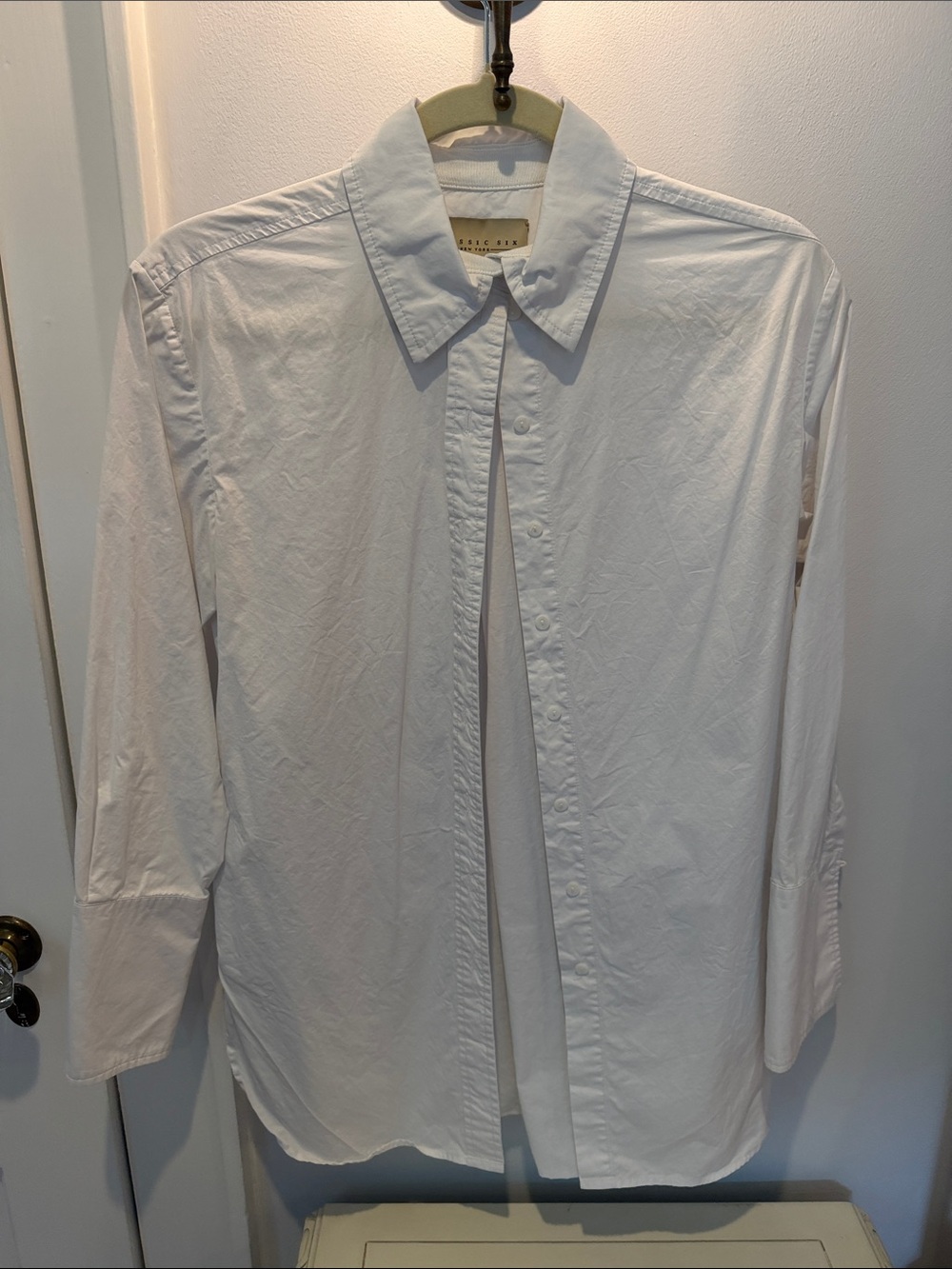 Women's White Button-Front Blouse